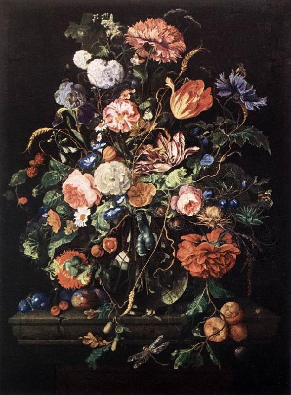 HEEM, Jan Davidsz. de Flowers in Glass and Fruits g oil painting picture